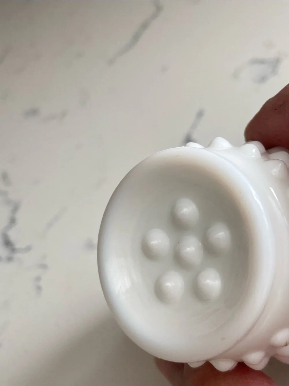 Vintage Fenton Hobnail Milk Glass Mini Creamer #3665